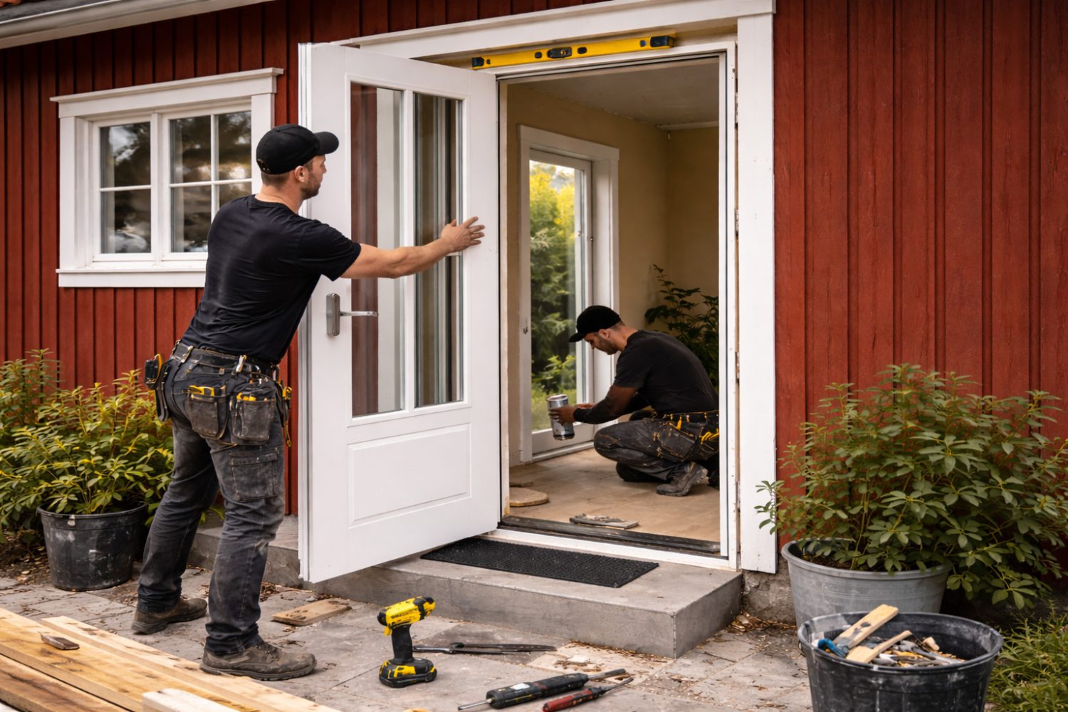 Dörrinstallation i bostad i Dalarna