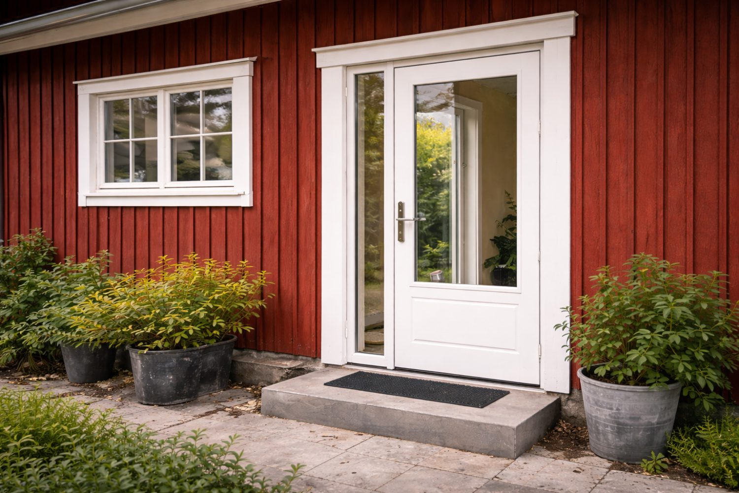 Byte av dörr med tätning och justering