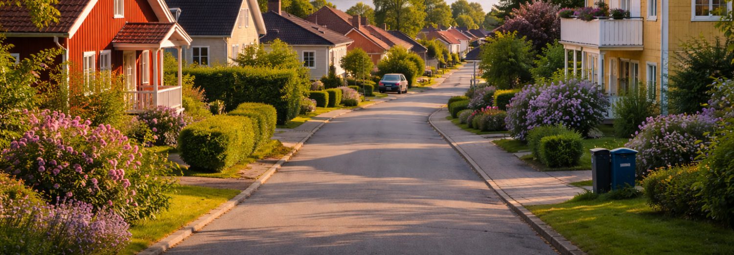 Takmontage i Hofors på villaområde